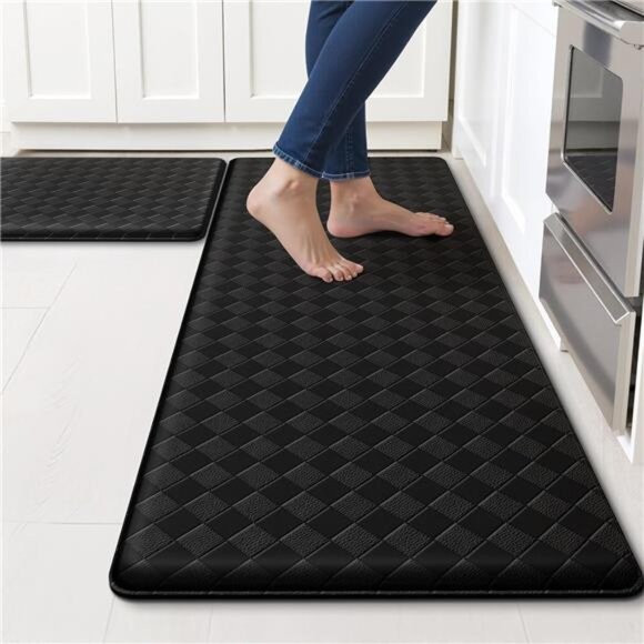 Kitchen Mats, 2PCS Kitchen Rugs, Cushioned Anti Fatigue Kitchen Mats for Floor, - Picture 1 of 8